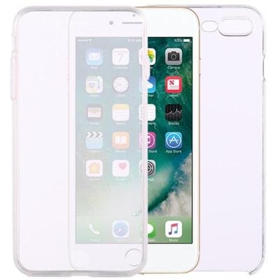 0 75 mm dubbelzijdig ultra-dunne transparante PC + TPU Case voor iPhone 8 & 7 Plus