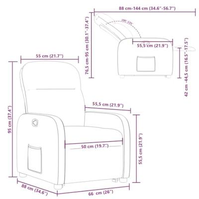 Sta-op-stoel verstelbaar stof bruin