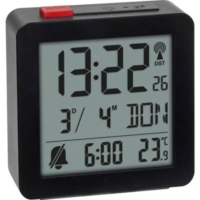 TFA Dostmann 60.2566.01 Wekker Zendergestuurd Zwart Alarmtijden 1 TFA Dostmann 60.2566.01 Wekker Zendergestuurd Zwart Alarmtijden 1