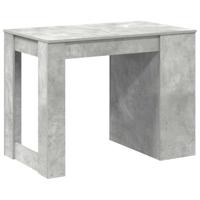 Bureau met lade en plank 102x62x77,5 cm bewerkt hout betongrijs - thumbnail