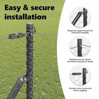 VidaXL Afrasteringspaal grijs 10 x 1,2 m (50 mm gaas) staal en pvc - thumbnail