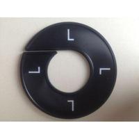 Maatring 9cm zwart/wit L - thumbnail