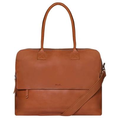 MyK Bag Focus Schoudertas / Handtas 15'' Caramel