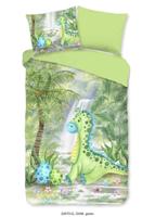 Good Morning Kinderdekbedovertrek "dinosaurus" - Groen - (140x200/220 cm) - Katoen - thumbnail