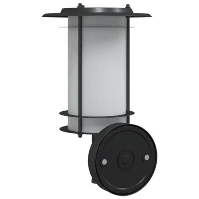 VidaXL Buitenwandlamp roestvrij staal zwart