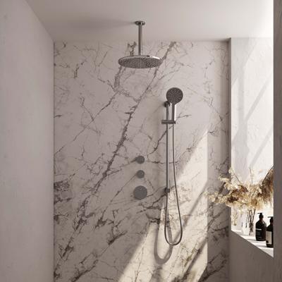 Thermostatisch Inbouwdoucheset Brauer Chrome 30 cm Hoofddouche Plafondarm 3 Standen Handdouche op Glijstang Chroom Brauer