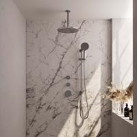 Thermostatisch Inbouwdoucheset Brauer Chrome 30 cm Hoofddouche Plafondarm 3 Standen Handdouche op Glijstang Chroom Brauer - thumbnail