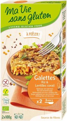 Ma Vie Sans Indiase rijstburgers 2 x 100g vegan glutenvrij bio 2 Stuks