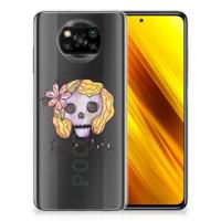 Silicone Back Case Xiaomi Poco X3 | Poco X3 Pro Boho Skull - thumbnail