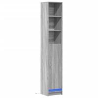 Dressoir met LED 36x32,5x200 cm bewerkt hout grijs sonoma eiken - thumbnail