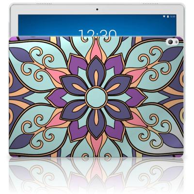 Lenovo Tab P10 | Siliconen hoesje | Purple Flower
