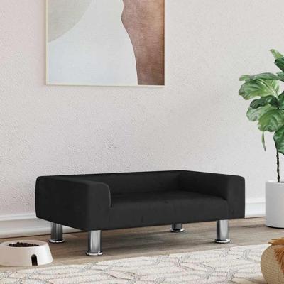 Hondenmand 70x45x26,5 cm fluweel zwart Hondenmand 70x45x26,5 cm fluweel zwart