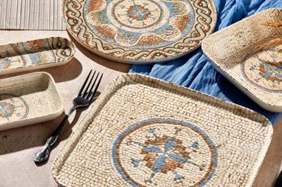 Rinart Serveerschaal - Celest - Porselein - 31x18 cm - set van 2