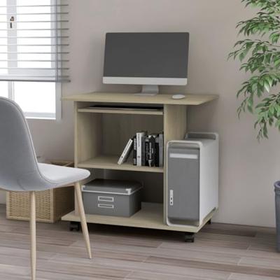 Computerbureau 80x50x75 cm bewerkt hout sonoma eikenkleurig