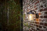 Buitenlamp voordeur zwart glas roest &apos;Cate&apos; E27 - thumbnail