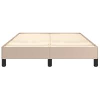 Bedframe zonder matras 120x190 cm kunstleer cappuccinokleurig - thumbnail