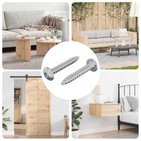 Houten Schroeven 2 pcs Zilver M4 x 25 mm Staal - thumbnail