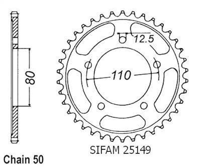 ESJOT Chain wheel 530 45z steel black