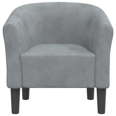 Kuipstoel fluweel donkergrijs