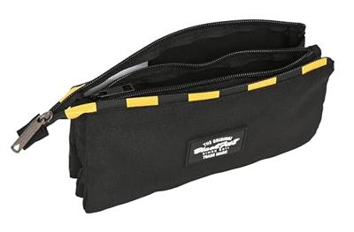 Pennenetui met 3 vakken BlackFit8 Zone Zwart 22 x 12 x 3 cm