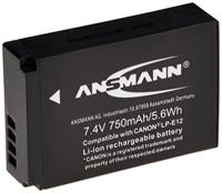 Ansmann A-Can LP-E12 Camera-accu Vervangt originele accu LP-E12 7.4 V 750 mAh - thumbnail