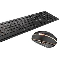 CHERRY DW 9000 SLIM toetsenbord Inclusief muis Universeel RF-draadloos + Bluetooth QWERTY Amerikaans Engels Zwart - thumbnail