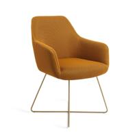 Jesper Home Eetkamerstoel 'Hiroo' Cross Gold, kleur Groovy Garam - thumbnail
