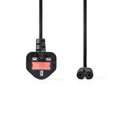 Nedis PCGP11140BK50 Voedingskabel Uk-stekker - Iec-320-c7 5,0 M Zwart