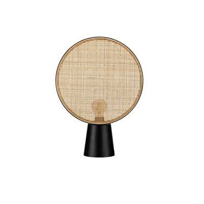 Lyora TafellampTiera Ø 35cm rotan met zwart - 9586628