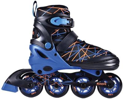 Move Inline skates : stripes zwart/blauw (562410) maat 30/33