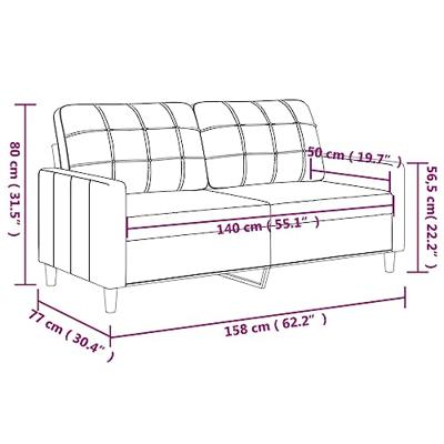 Tweezitsbank 140 cm kunstleer crmekleurig Tweezitsbank 140 cm kunstleer crmekleurig