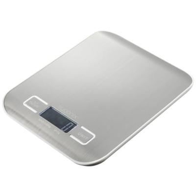 Sygonix Keukenweegschaal Digitaal Weegbereik (max.)=5 kg Zilver/RVS 180 x 140 x 17 Sygonix Keukenweegschaal Digitaal Weegbereik (max.)=5 kg Zilver/RVS 180 x 140 x 17