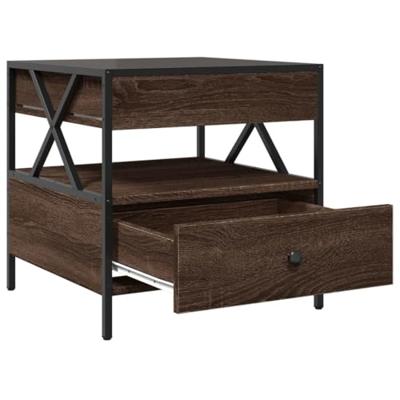 Salontafel met Infinity LED 50x50x51 cm bruin eikenkleurig Salontafel met Infinity LED 50x50x51 cm bruin eikenkleurig