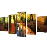 VidaXL Wandprintset bos 200 x 100 cm - thumbnail