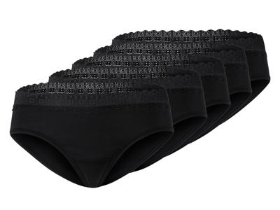 esmara 5 dames hipsters (Zwart, L (44/46))