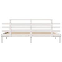 Bedframe met hoofdeinde zonder matras 180x200 cm wit - thumbnail