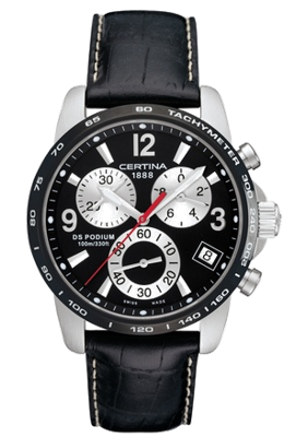 Horlogeband Certina C536.7029.42.65 / C610007731 Leder Zwart 20mm