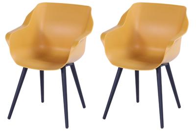 Sophie Studio dining armstoel Zwart Yellow Sophie Studio dining armstoel Zwart Yellow