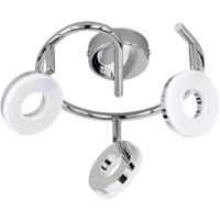 LED Plafondspot - Trion Renny - 12W - Warm Wit 3000K - 3-lichts - Rond - Glans Chroom - Aluminium - thumbnail