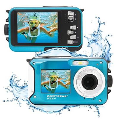 GoXtreme Reef Blue Digitale camera 24 Mpix Blauw Full-HD video-opname, Waterdicht tot 3 m, Onderwatercamera, Schokbestendig, Met ingebouwde flitser GoXtreme Reef Blue Digitale camera 24 Mpix Blauw Full-HD video-opname, Waterdicht tot 3 m, Onderwatercamera, Schokbestendig, Met ingebouwde flitser