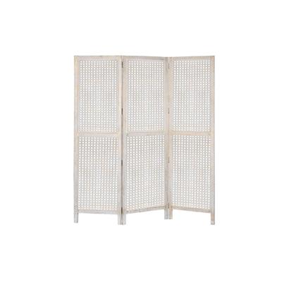 Kamerscherm DKD Home Decor Wit Mangohout Hout MDF 150 x 2 x 180 cm