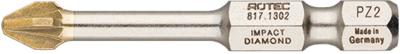 Rotec IMPACT insertbit PZ 1 L=50mm E 6,3 DIAMOND - 5 stuk(s) - 8171301