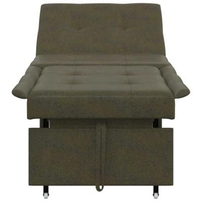 Slaapbank Leger groen 67 x 194 x 38 cm Faux suede leer