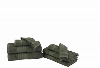 Good Morning Handdoeken set van 8 "Uni" - Groen - Katoen Good Morning Handdoeken set van 8 "Uni" - Groen - Katoen