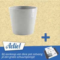 Ecopots Amsterdam kunststof bloempot Grijs/Wit - Ø 36,6 cm - thumbnail