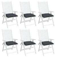 Stoelkussens 6 st 50x50x7 cm oxford stof antracietkleurig - thumbnail