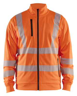 Blåkläder High-Vis Sweatshirt met rits 35632538 | High-Vis Oranje | Maat S - 7330509832288