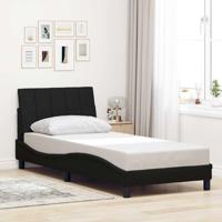 Bedframe zonder matras 80x200 cm stof zwart - thumbnail