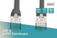 Digitus DB-160144-030-S RJ45 Netwerkkabel, patchkabel CAT 6 S/FTP 3.00 m Zwart Halogeenvrij, Verdraaide paren 1 stuk(s) - thumbnail