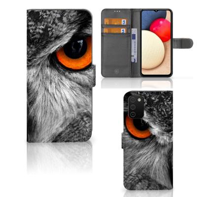 Samsung Galaxy A03s | Telefoonhoesje | Met pasjeshouder | Uil